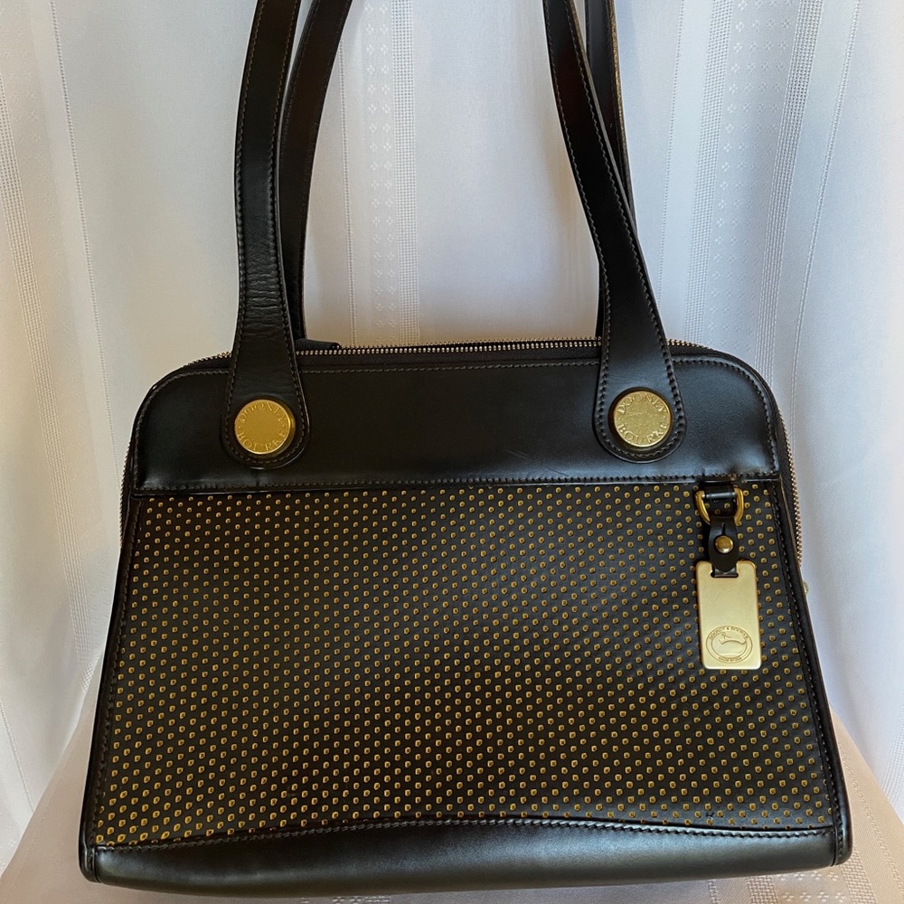 Dooney Bourke Vintage Black & Gold Cabriolet Handbag